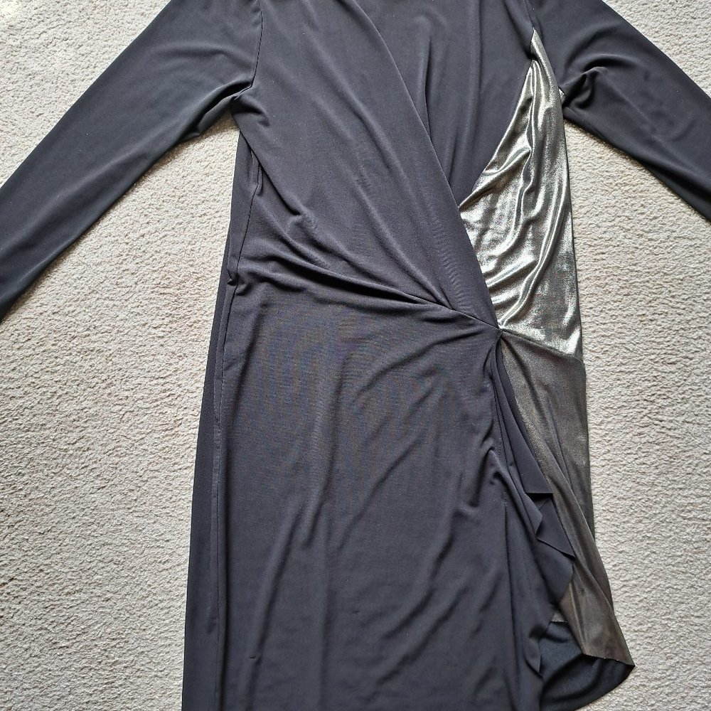 Zara gold + black dress - size large - Picture 4 of 4